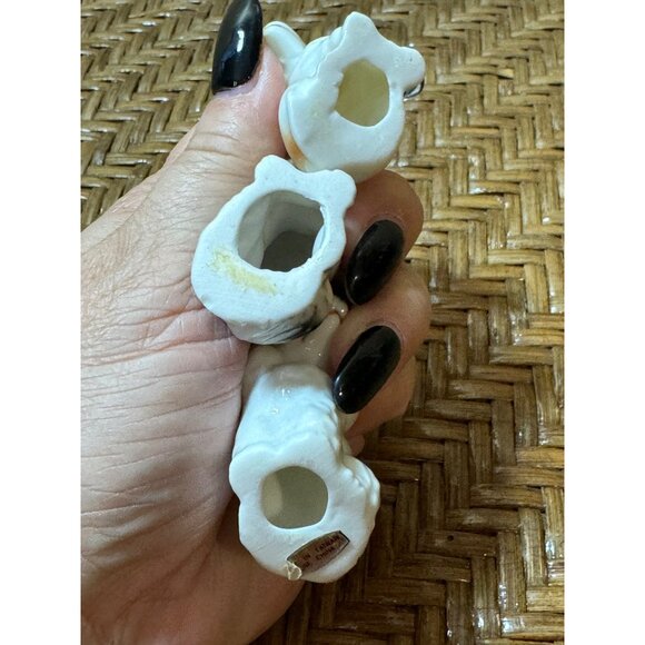 Vintage Porcelain Miniture Dog Figurine Set Of 3 - Picture 5 of 7